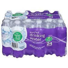 Food Club Purified Drinking Water Bottles