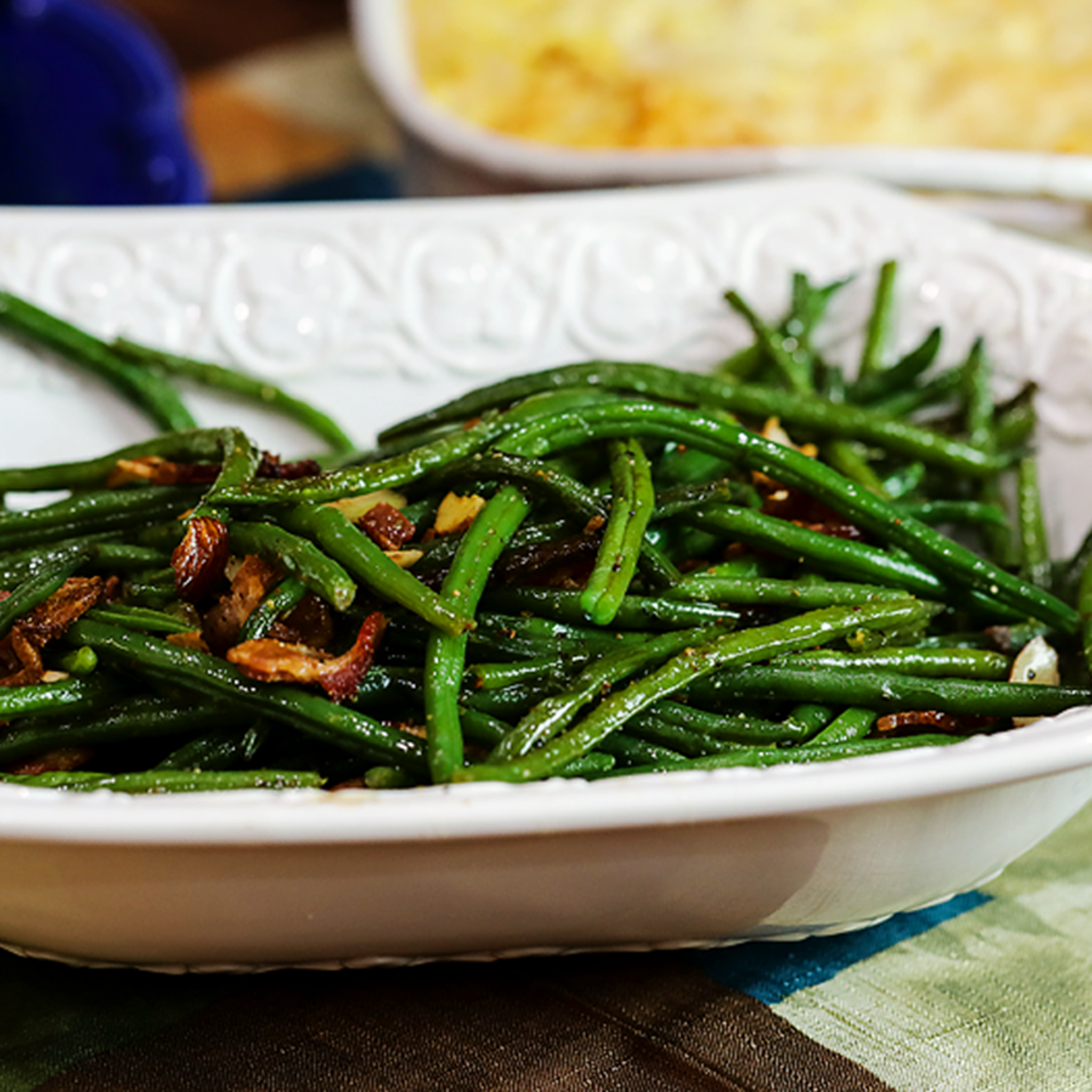 Green Bean Almondine with Bacon